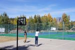 basket ball and tennis courts